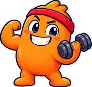 Chad, a gym bro blob mascot